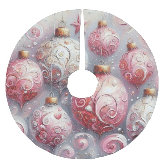 Whimsical Impressionistische Kerstversieringen Roz Kerstboom Rok (Voorkant)