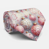Whimsical Impressionistische Kerstversieringen Roz Stropdas (Opgerold)