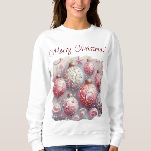 Whimsical Impressionistische Kerstversieringen Roz Trui (Voorkant)