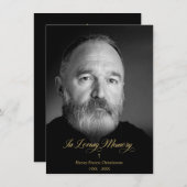 Whimsical In Loving Memory Photo Funeral Service Notitiekaartje (Voorkant / Achterkant)