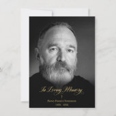 Whimsical In Loving Memory Photo Funeral Service Notitiekaartje (Voorkant)