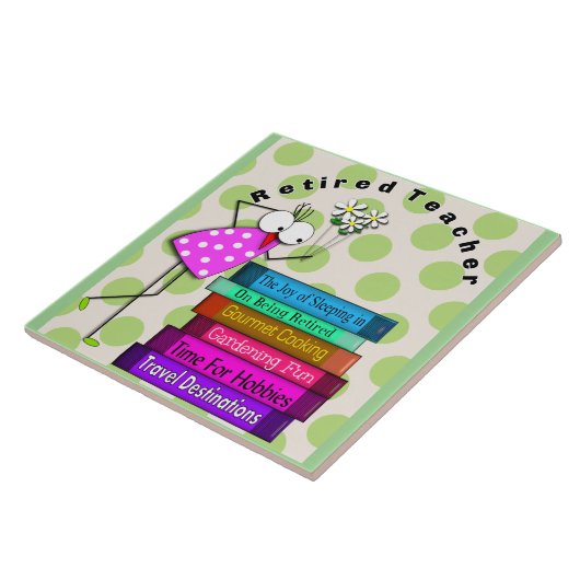 Whimsical in ruste leraar  tegeltje (Zijkant)