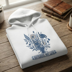 Whimsical Indigo Botanische Erkentelijkheidsbetuig Hoodie
