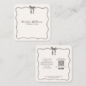 Whimsical ingelijste boog, QR-code Gebeurtenisplan Vierkante Visitekaartje (Voorkant / Achterkant)