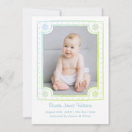 Whimsical ingelijste foto speels ontwerp aankondiging