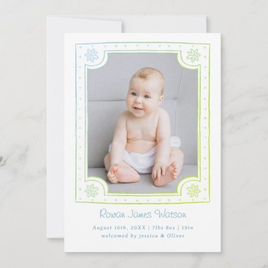 Whimsical ingelijste foto speels ontwerp aankondiging (Voorkant)