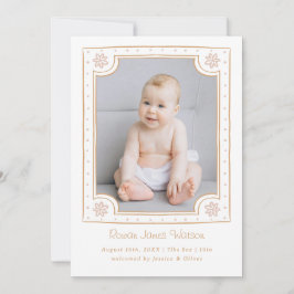 Whimsical ingelijste foto speels ontwerp aankondiging