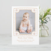 Whimsical ingelijste foto speels ontwerp aankondiging (Staand voorkant)