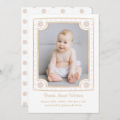 Whimsical ingelijste foto speels ontwerp aankondiging (Voorkant / Achterkant)