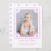 Whimsical ingelijste foto speels ontwerp aankondiging (Voorkant / Achterkant)