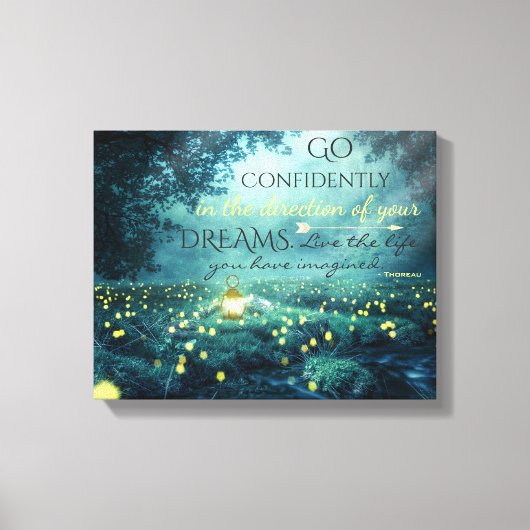 Whimsical Inspirating Dreams Quote Canvas Afdruk (Voorkant)