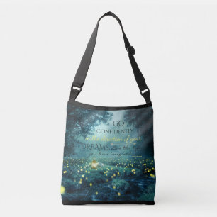 Whimsical Inspirating Dreams Quote Crossbody Tas