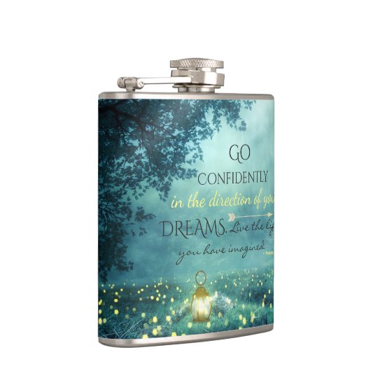 Whimsical Inspirating Dreams Quote Heupfles (Rechts)