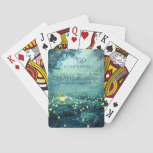 Whimsical Inspirating Dreams Quote Pokerkaarten