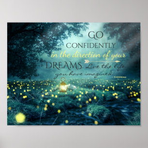 Whimsical Inspirating Dreams Quote Poster