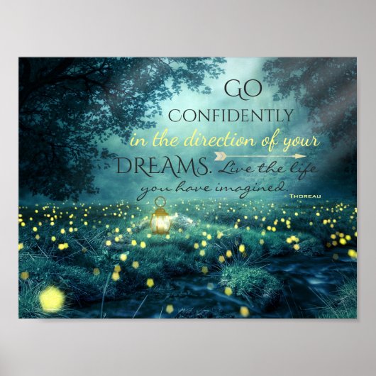 Whimsical Inspirating Dreams Quote Poster (Voorkant)