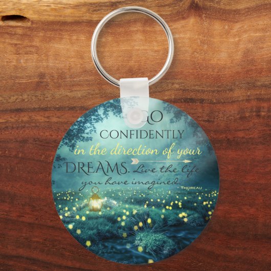 Whimsical Inspirating Dreams Quote Sleutelhanger (Voorkant)
