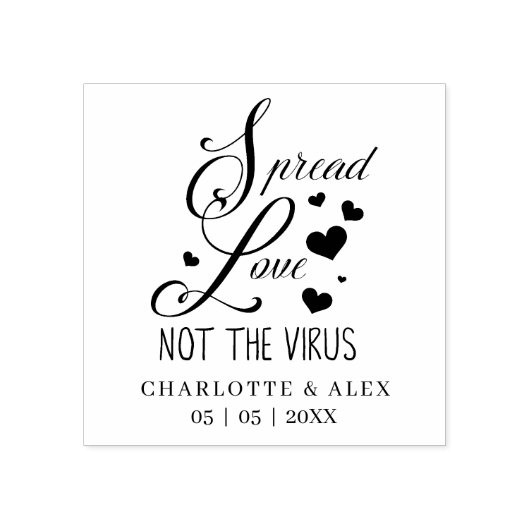Whimsical Inspirational Quote Wedding Sanitizing Rubberstempel (Afrduk)