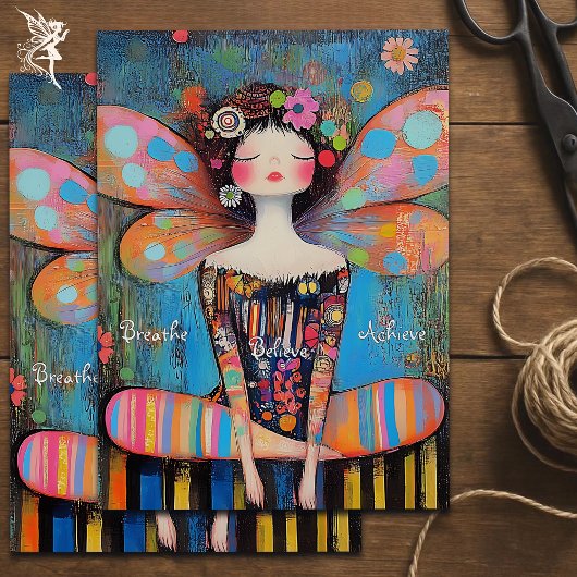 Whimsical Inspirerend Fairy Doen Yoga Kunst Tissuepapier