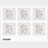Whimsical Inspirerend Liefde Quote Sticker Seal (Vel)