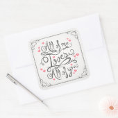 Whimsical Inspirerend Liefde Quote Sticker Seal (Envelop)