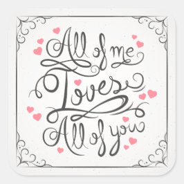 Whimsical Inspirerend Liefde Quote Sticker Seal