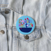 Whimsical Inspirerend Quote Hand Lettering Ronde Button 7,6 Cm (In situ)