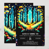 Whimsical Into the Bossen Fireflies Verjaardag Kaart (Voorkant / Achterkant)