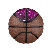Whimsical iridescent roze Glitter monogram Basketbal (Rechts)