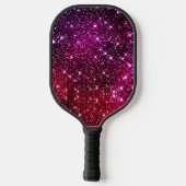 Whimsical iridescent roze Glitter monogram Pickleball Paddle (Achterkant)