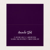 Whimsical iridescent roze Glitter monogram Visitekaartje (Binnenkant ongevouwen)