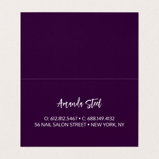 Whimsical iridescent roze Glitter monogram Visitekaartje (Binnenkant ongevouwen)