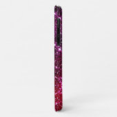 Whimsical iriserende roze Glitter-monogram Case-Mate iPhone Case (Achterkant/links)