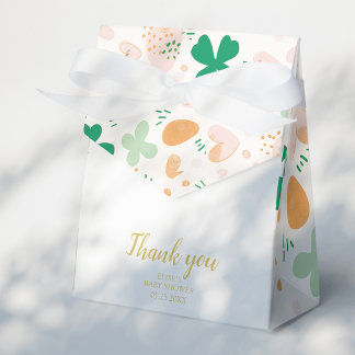 Whimsical Irish Lucky Green Shamrock Baby shower Bedankdoosjes