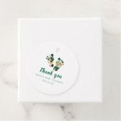 Whimsical Irish Lucky Green Shamrock Baby shower Bedankjes Labels (In situ)