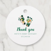 Whimsical Irish Lucky Green Shamrock Baby shower Bedankjes Labels (Voorkant)