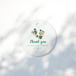 Whimsical Irish Lucky Green Shamrock Baby shower Bedankjes Labels