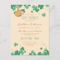 Whimsical Irish Thmed Shamrock Baby shower