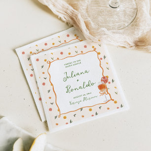 Whimsical Italiaans Citrus Bruiloft Servet