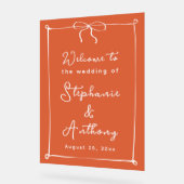 Whimsical Italiaanse zonsondergang met witte boog  Acryl Bord (Hoek)