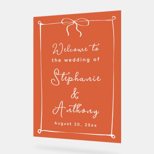 Whimsical Italiaanse zonsondergang met witte boog Acryl Bord (Hoek)