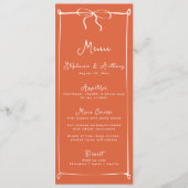 Whimsical Italiaanse zonsondergang met witte boog Menu (Voorkant)