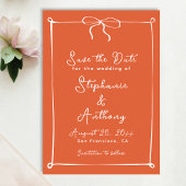 Whimsical Italiaanse zonsondergang met witte boog Save The Date