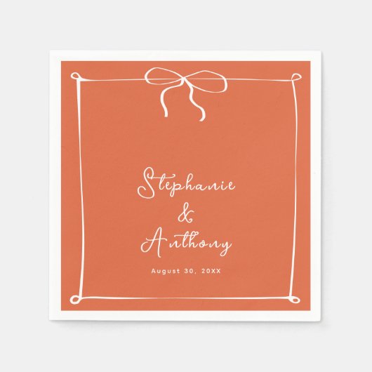 Whimsical Italiaanse zonsondergang met witte boog Servet (Voorkant)