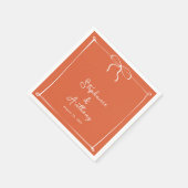 Whimsical Italiaanse zonsondergang met witte boog Servet (Hoek)