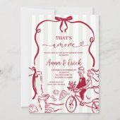 Whimsical Italië Dat is Amore Verloving Feest Kaart (Voorkant)