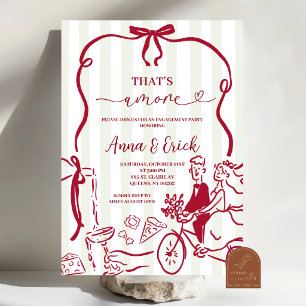 Whimsical Italië Dat is Amore Verloving Feest Kaart
