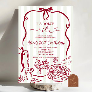 Whimsical Italië La Dolce Vita Verjaardagsfeest  Kaart
