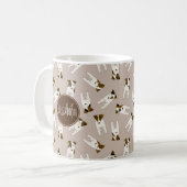 Whimsical Jack Russell Terriers patrooneert elke k Koffiemok (Voorkant links)