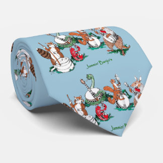 Whimsical Jammin Banjos Musical Stropdas